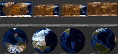 Different UV Sphere unwrapping ways