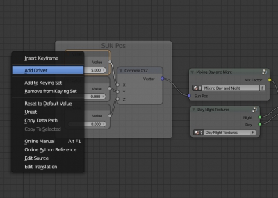 Adding driver to Value node