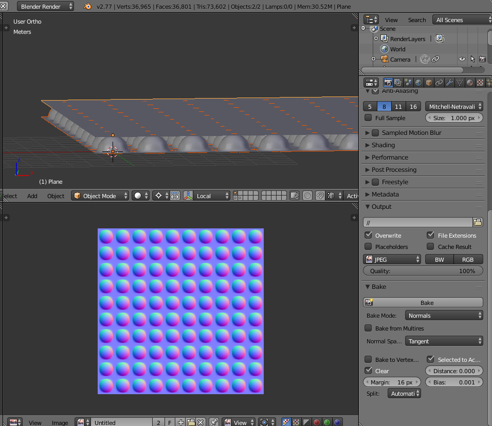 Baking Displace Map From Geometry