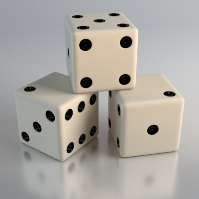 Finished dice render example