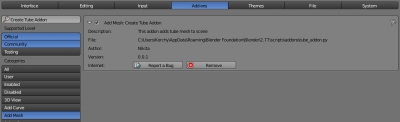 User-created Blender add-on