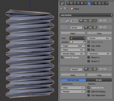 Forming screw from profile